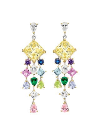 Main View - Click To Enlarge - ANABELA CHAN - 'Ascher' diamond gemstone fringe drop earrings