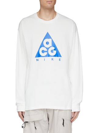 Main View - Click To Enlarge - NIKELAB - 'ACG' logo slogan print long sleeve T-shirt