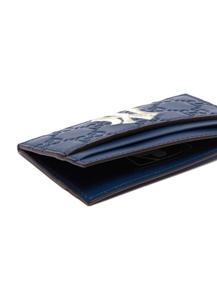 Detail View - Click To Enlarge - GUCCI - x Major League Baseball NY Yankees™ embroidered leather card holder