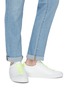 Figure View - Click To Enlarge - COMMON PROJECTS - 'Retro Low Fluro' neon collar leather sneakers