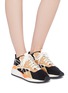 Figure View - Click To Enlarge - VICTORIA BECKHAM - x Reebok 'Bolton' panelled sock knit low top sneakers