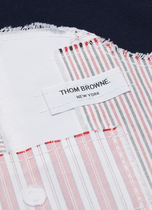  - THOM BROWNE  - Patchwork whale appliqué boxy T-shirt