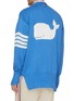 Back View - Click To Enlarge - THOM BROWNE  - Whale stripe intarsia oversized cardigan