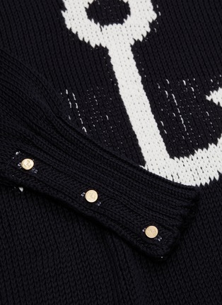  - THOM BROWNE  - Anchor stripe intarsia oversized sweater