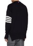 Back View - Click To Enlarge - THOM BROWNE  - Anchor stripe intarsia oversized sweater