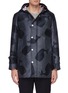Main View - Click To Enlarge - THOM BROWNE  - Whale jacquard hooded raincoat
