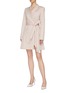Figure View - Click To Enlarge - COMME MOI - Belted double breasted blazer dress