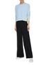 Figure View - Click To Enlarge - COMME MOI - Contrast snap button outseam sweater
