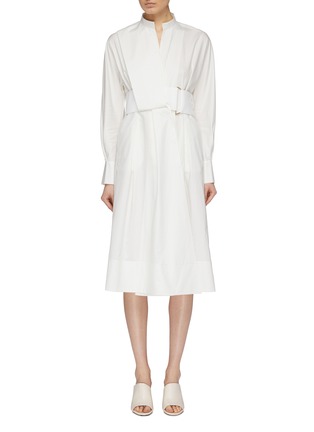Main View - Click To Enlarge - COMME MOI - Asymmetric panelled shirt dress