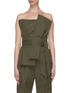 Main View - Click To Enlarge - COMME MOI - Belted asymmetric panelled bustier top