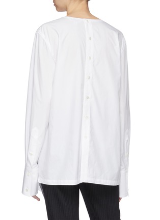 Back View - Click To Enlarge - THE KEIJI - Gathered poplin blouse