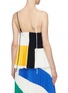 Back View - Click To Enlarge - COMME MOI - Pleated back drape colourblock camisole top