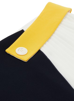 Detail View - Click To Enlarge - COMME MOI - Pleated drape colourblock skirt