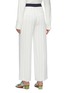 Back View - Click To Enlarge - COMME MOI - Contrast waistband pinstripe twill wide leg pants