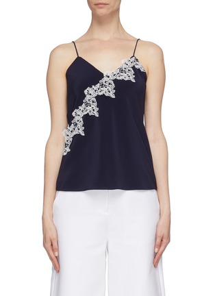 Main View - Click To Enlarge - COMME MOI - Lace trim camisole top