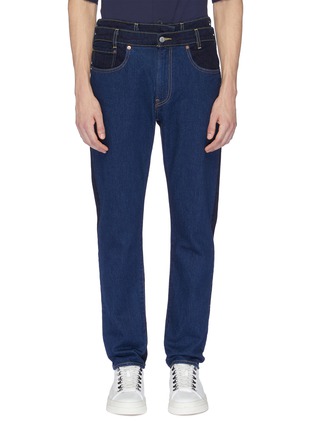 Main View - Click To Enlarge - FENG CHEN WANG - x Levi's® layered waist colourblock jeans