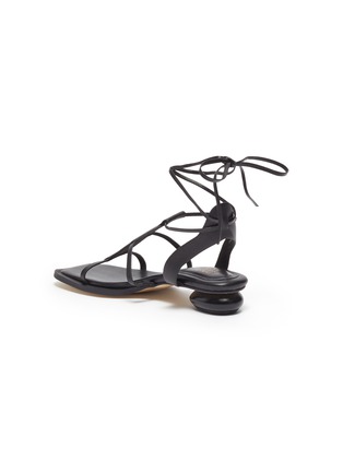  - PEDDER RED - 'Charlotte' sculptural heel strappy leather sandals