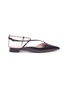 Main View - Click To Enlarge - PEDDER RED - 'Mel' leather strappy skimmer flats