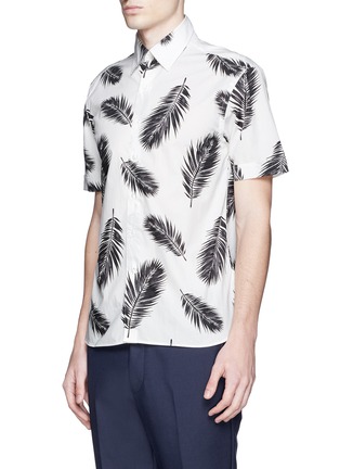 Front View - Click To Enlarge - OVADIA AND SONS - 'Camp' palm leaf print cotton shirt