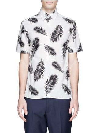 Main View - Click To Enlarge - OVADIA AND SONS - 'Camp' palm leaf print cotton shirt