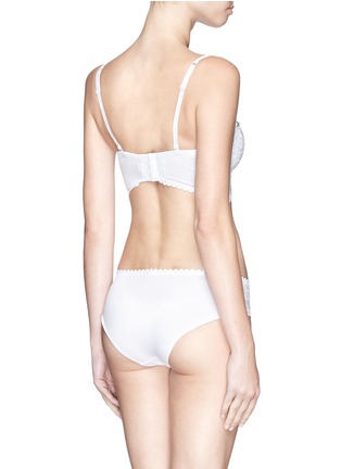 Back View - Click To Enlarge - LA PERLA - 'Sangallo' broderie anglaise mid rise briefs