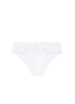 Main View - Click To Enlarge - LA PERLA - 'Sangallo' broderie anglaise mid rise briefs