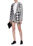 Figure View - Click To Enlarge - THOM BROWNE  - 'Fun-Mix' patchwork gingham check sack jacket