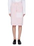 Main View - Click To Enlarge - THOM BROWNE  - Stripe drawstring French terry sack skirt