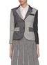 Main View - Click To Enlarge - THOM BROWNE  - Colourblock panelled twill sport blazer