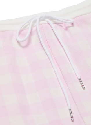 Detail View - Click To Enlarge - THOM BROWNE  - Stripe gingham check drawstring sack skirt