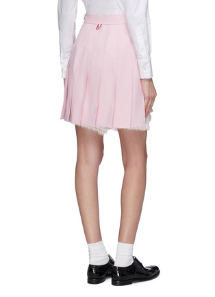 Back View - Click To Enlarge - THOM BROWNE  - Extended bloomer panel pleated mini skirt