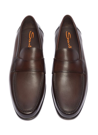Detail View - Click To Enlarge - SANTONI - Leather loafers