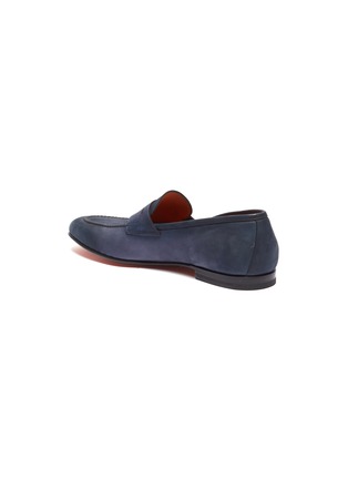  - SANTONI - Nubuck leather penny loafers