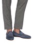Figure View - Click To Enlarge - SANTONI - Nubuck leather penny loafers