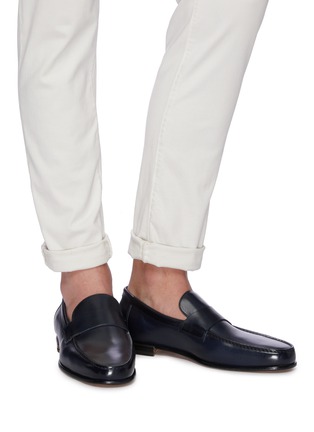 Figure View - Click To Enlarge - SANTONI - Leather loafers