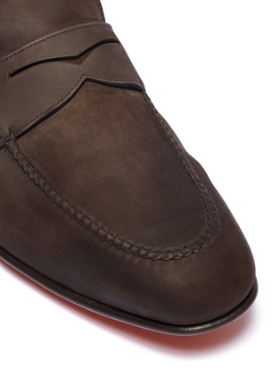 Detail View - Click To Enlarge - SANTONI - Leather penny loafers