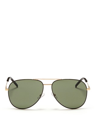 Main View - Click To Enlarge - SAINT LAURENT - 'Classic 11' steel frame aviator sunglasses