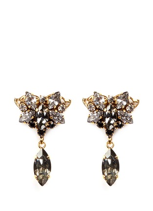Main View - Click To Enlarge - ERICKSON BEAMON - 'Sacred Geometry' marquise cut crystal earrings