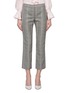 Main View - Click To Enlarge - ALEXANDER MCQUEEN - Houndstooth check plaid virgin wool flared pants
