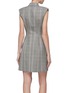 Back View - Click To Enlarge - ALEXANDER MCQUEEN - Double breasted houndstooth check plaid virgin wool dress