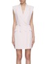 Main View - Click To Enlarge - ALEXANDER MCQUEEN - Sarabande lace back panel double breasted gilet dress