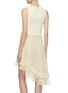 Back View - Click To Enlarge - ALEXANDER MCQUEEN - Asymmetric tiered ruffle knit sleeveless dress