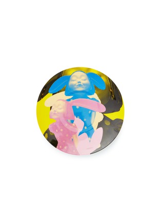 Main View - Click To Enlarge - X+Q - I Have Seen Happiness plate – Blue/Yellow