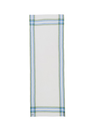 Detail View - Click To Enlarge - JANAVI - 'Stripe' tartan plaid border Merino wool scarf