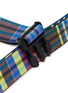 Detail View - Click To Enlarge - DRIES VAN NOTEN - Quick-release buckle tartan plaid print leather belt