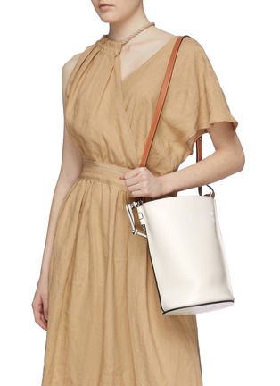 Front View - Click To Enlarge - LOEWE - 'Gate' top handle leather bucket bag