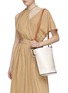 Front View - Click To Enlarge - LOEWE - 'Gate' top handle leather bucket bag