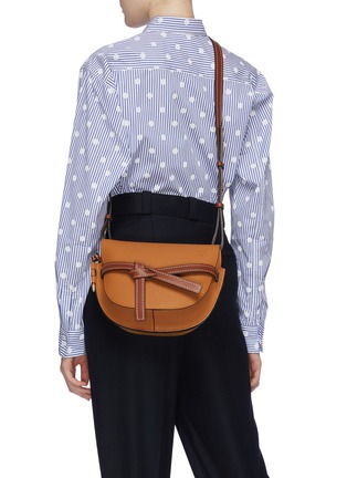 Figure View - Click To Enlarge - LOEWE - 'Gate' small leather saddle bag