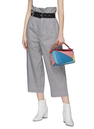 Front View - Click To Enlarge - LOEWE - 'Puzzle' colourblock small leather bag