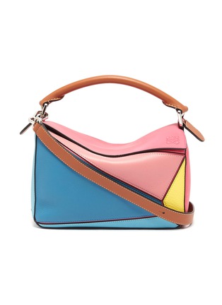 Main View - Click To Enlarge - LOEWE - 'Puzzle' colourblock small leather bag